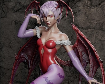Lilith – (Darkstalkers) - 3D printed resin figure kit for assembly and painting - Fan Art