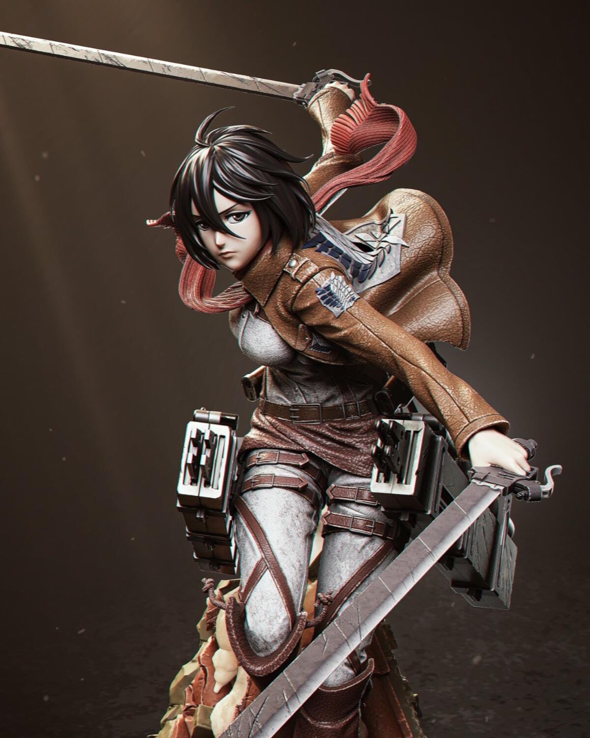 Mikasa Ackerman Manga Attack on titan (Shingeki no Kyojin) - 3D printed resin figure kit for assembly and painting - Fan Art
