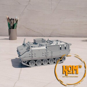 YPR-765 PRGWT - Miniatyr 3D-printad bärgningsfordon för krigsspel finns i 28 mm, HO, 20 mm och 15 mm