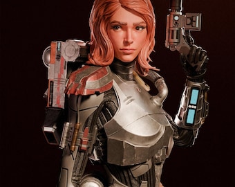 Shae Vizla – Legendary Bounty Hunter of the Old Empire - 3D printed resin figure kit for assembly and painting - Fan Art