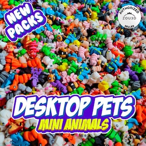 Mini Animais - Animais de estimação articulados para mesa - Alívio do estresse colecionável impresso em 3D - Pacotes variados de 10 a 50 minis