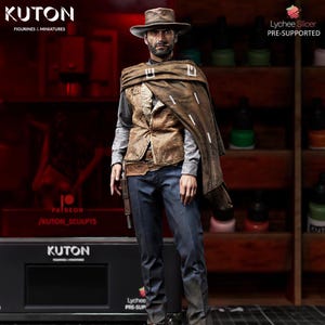 Clint Eastwood in For a Few Dollars More - 3D Printed Resin Unassembled Unpainted by Kuton Figurines - Fan Art