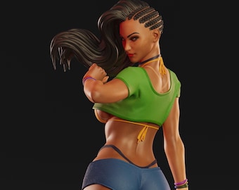 Laura Matsuda - Street Fighter - 3D printed resin figure kit for assembly and painting - Fan Art