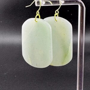 Green Aventurine Quartz Earrings, Natural Stone, Handmade Jewelry