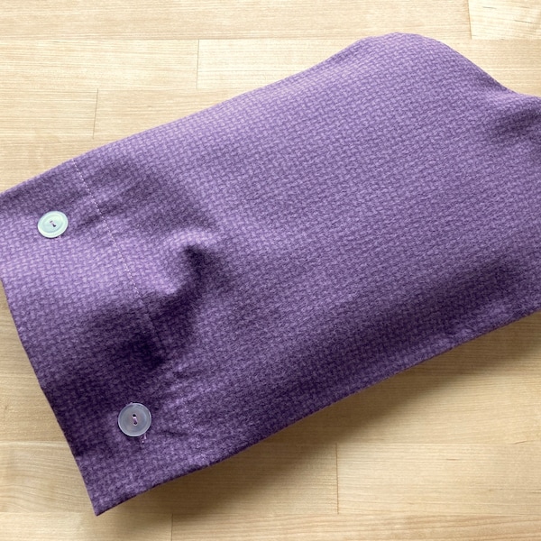 NEW - Purple Flannel Hot Water Bottle Cover, Wärmflasche, Bouillotte