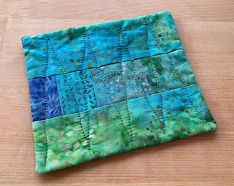 NEW Ocean Colors Patchwork Coffee Coaster, Mug Rug