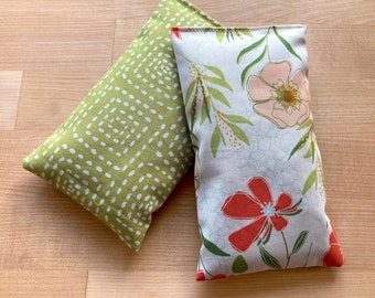 NEW Lavender Sachets or Dryer Sachets, Set of Two, Green & Orange Floral