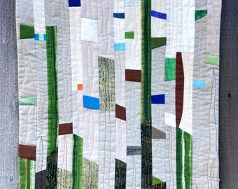 NEW - Sea Glass Art Quilt, 18 x 24 inches, Featured in the Spring 2023 issue of Art Quilting Studio!