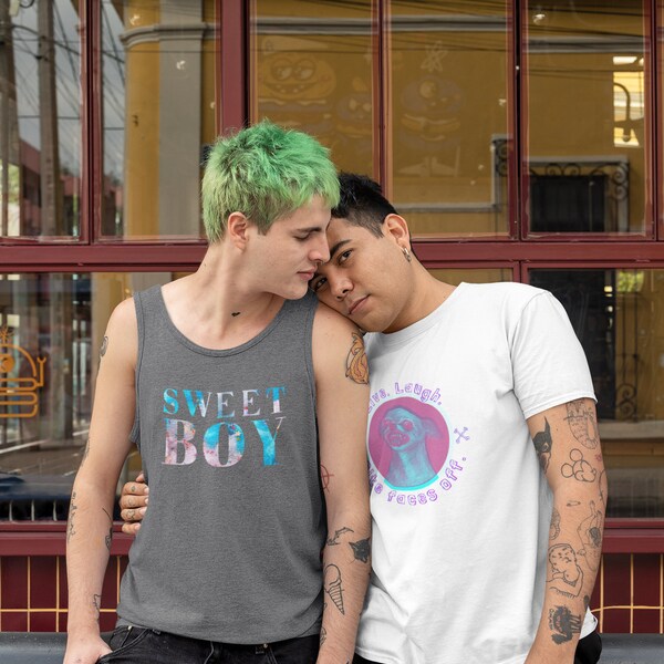 Tank Top: Sweet Boy in cotton candy