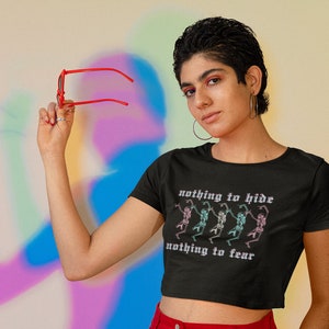Spooky Trans Pride Crop Top