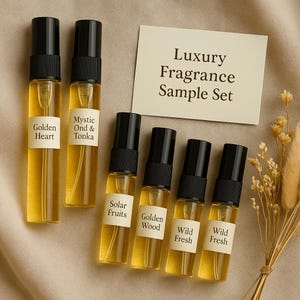 Luxury Niche Perfume Discovery Set | 5-10ml Travel-Friendly Samples | Refillable Atomizers