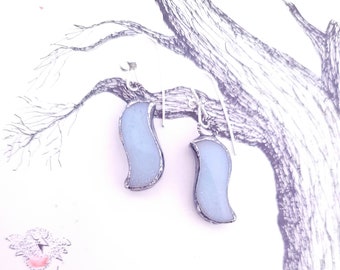 Minimalist Amazonite Bird Earrings