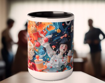 Coordinador del Caos personalizado, taza de dos tonos, 15 oz vers 2.1