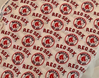 Boston Red Sox Baseball Team Cotton Fabric Yardage