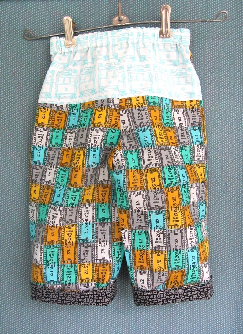 Toddler Boy Baby Boy Reversible Pants Size 12 Months Transportation