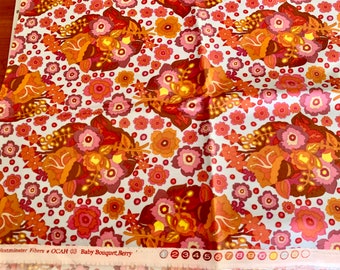 Laminate Cotton Anna Maria Horner Freespirit   OCAH 03 Baby Bouquet Berry OOP HTF