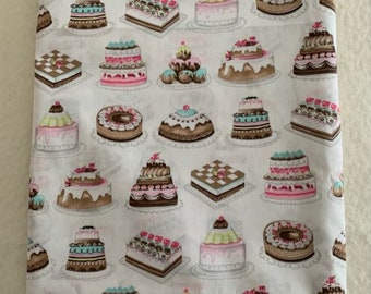 Birthday Cake Cotton Poplin Fabric by Stenzo Textiles OOP Pattern Dress Cotton