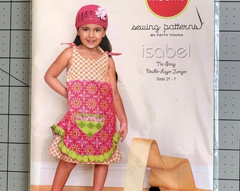 Isabel Sewing Pattern  ModKid dress size 2t thru size 7 Patty Young  SALE