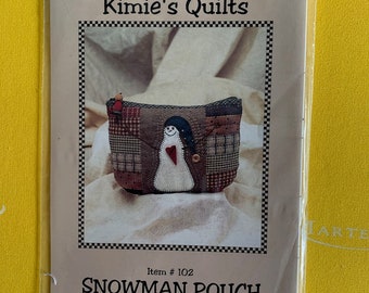 Sewing Pattern Kimie's Quilts Snowman Pouch Indigo Junction, Inc