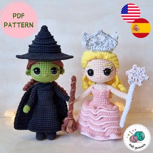 Wicked Pattern Pack PDF Amigurumi Crochet English/Spanish Digital File Amigurumi Pattern
