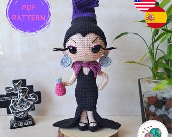 Yzma Villain Muster PDF Amigurumi Englisch/Spanisch - Digitale Datei