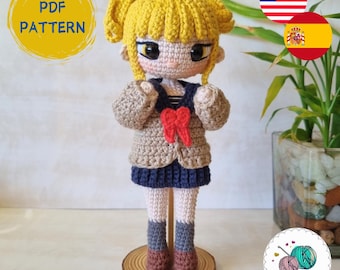 Anime Bösewicht - PDF Amigurumi Muster Englisch/Spanisch - Digitale Datei