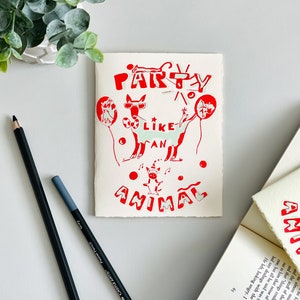 Party Like An Animal | Notecard