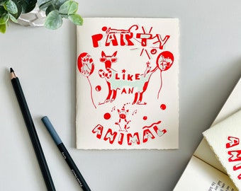 Party Like An Animal | Notecard