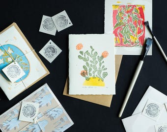 Cactus Flower Notecard