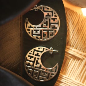 Sterling Silver .925 Mexico Earrings from Taxco Handmade - Geometric Hoop