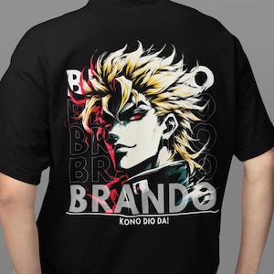 Anime Dio Brando Tshirt, Jojo Bizarre Adventure Graphic Tee, Jojo Dio Brando Shirt, Dark Grunge Anime Streetwear Merch, Jojo Kono Dio Da