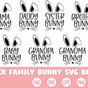 Bunny svg bundle, Bunny bundle, Svg Bundle, Family bunny svg bundle, Mama bunny svg, Daddy bunny svg, Sister bunny svg, Brother bunny svg