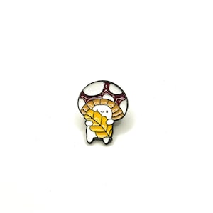 Enamel Pin - Mushroom - Leaf - Autumn - Cute - Gift