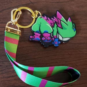 Digimon Gekkomon Wiggling Akrylnyckelring & Snodd bild 3