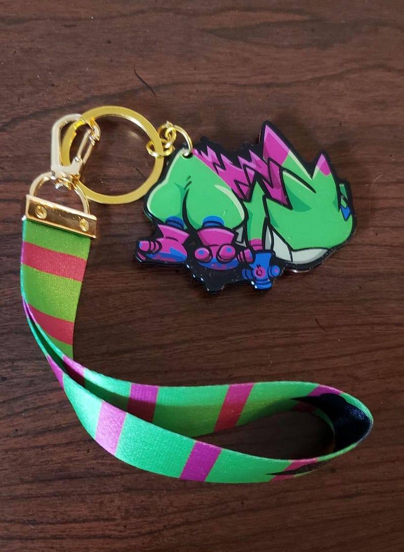 Digimon Gekkomon Wiggling Akrylnyckelring & Snodd bild 3