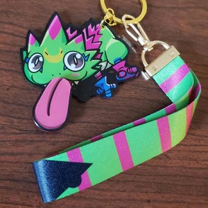 Digimon Gekkomon Wiggling Akrylnyckelring & Snodd bild 2