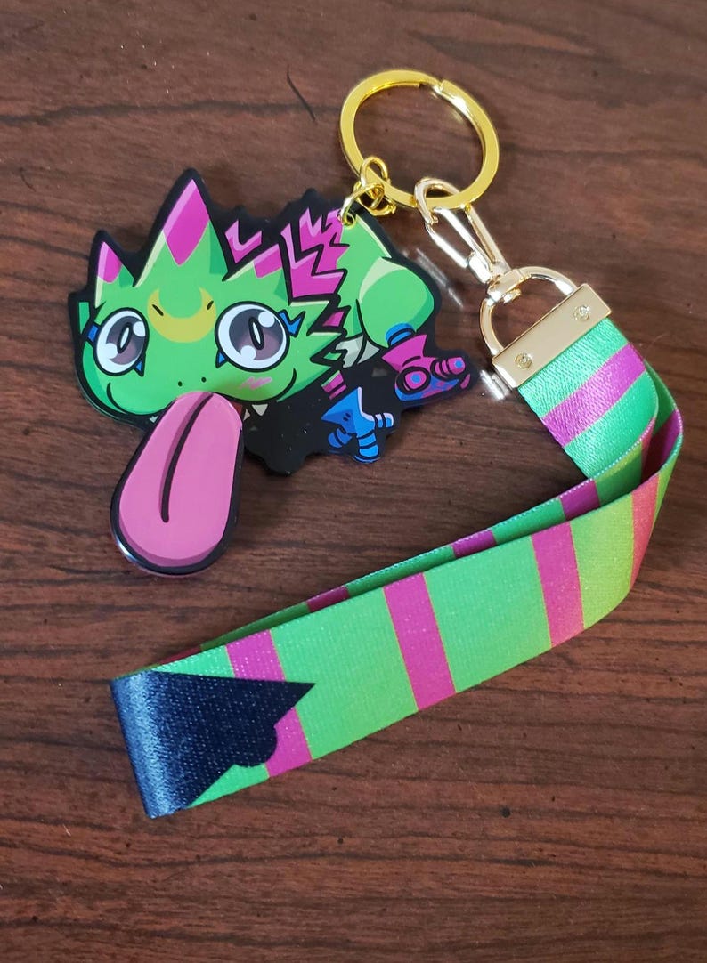 Digimon Gekkomon Wiggling Akrylnyckelring & Snodd bild 2