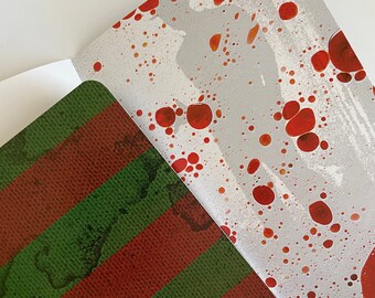 Freddy Nightmare Notebook, Movie inspired, Horror Inspired Journal, Pocket Notebook, Unique Gift, 80s Horror, Halloween Gift, Unique, 5x7