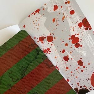 Freddy Nightmare Notebook, Movie inspired, Horror Inspired Journal, Pocket Notebook, Unique Gift, 80s Horror, Halloween Gift, Unique, 5x7