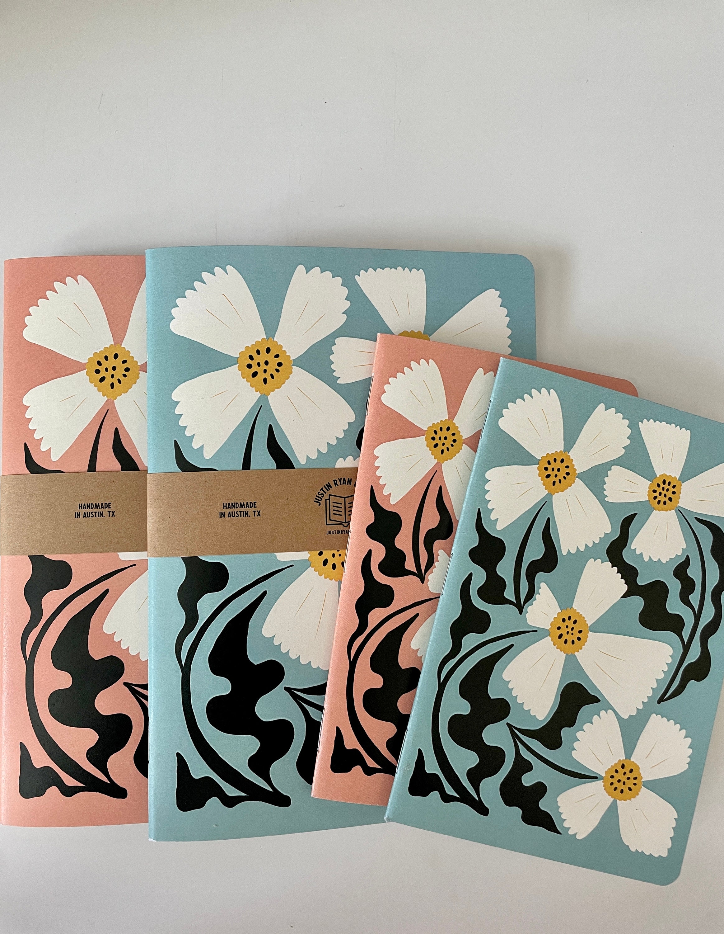 Floral Spring Notebook, Bright Flower Journal, Colorful Memo Book ...