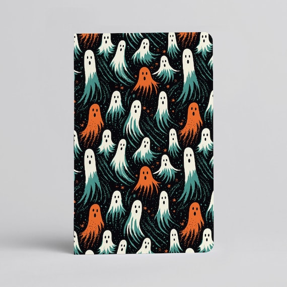 Ghost Pocket Notebook, Cute Ghost Journal, Halloween Spooky Season Journal, Unique Memo Book, Notebooks, Stationery, Journaling, Gift