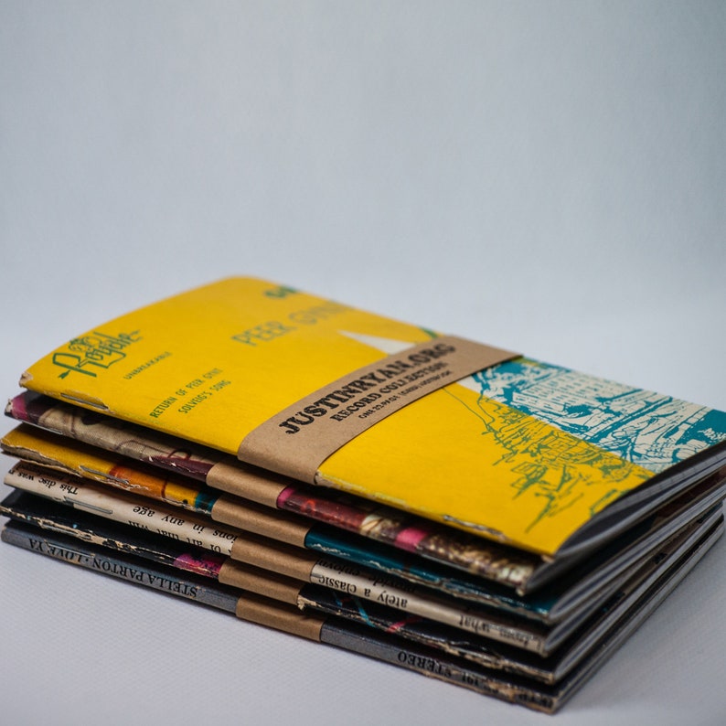 Record Notebook Cover Vintage Vinyl Record Notebook, Upcycled Album Sleeve, Pocket-sized - Etsy