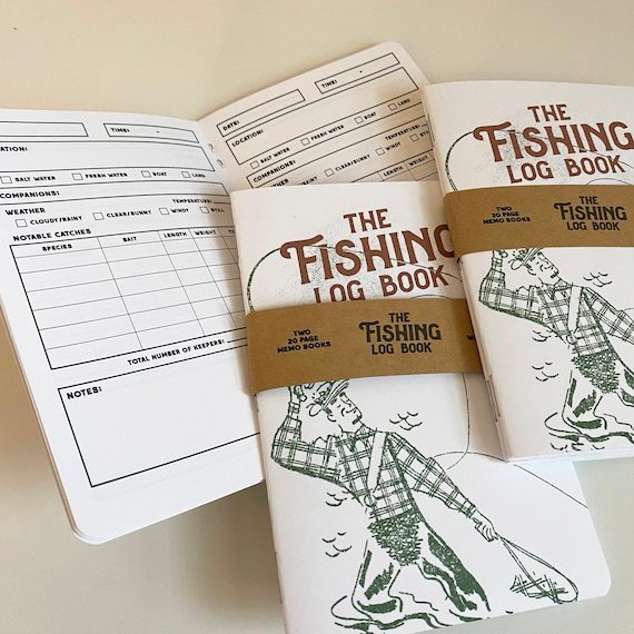 Fishing Log Notebook, Fishing Guide Book, Record Your Catch, Fish, Fishing,  Unique Gift, Fathers Day, Birthday, Boating, Christmas Stocking 