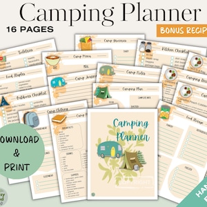 Camping Planner,RV Planner,Camping Trip Planner,Camp Planner,Camping ToDo.Camping PDF Planner,Camping Planner Printable,Planner Printable