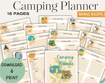 Camping Planner,RV Planner,Camping Trip Planner,Camp Planner,Camping ToDo.Camping PDF Planner,Camping Planner Printable,Planner Printable