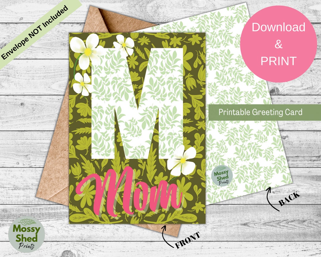 Printable Mother’s Day Card, Digital Download, Happy Mother’s Day ...