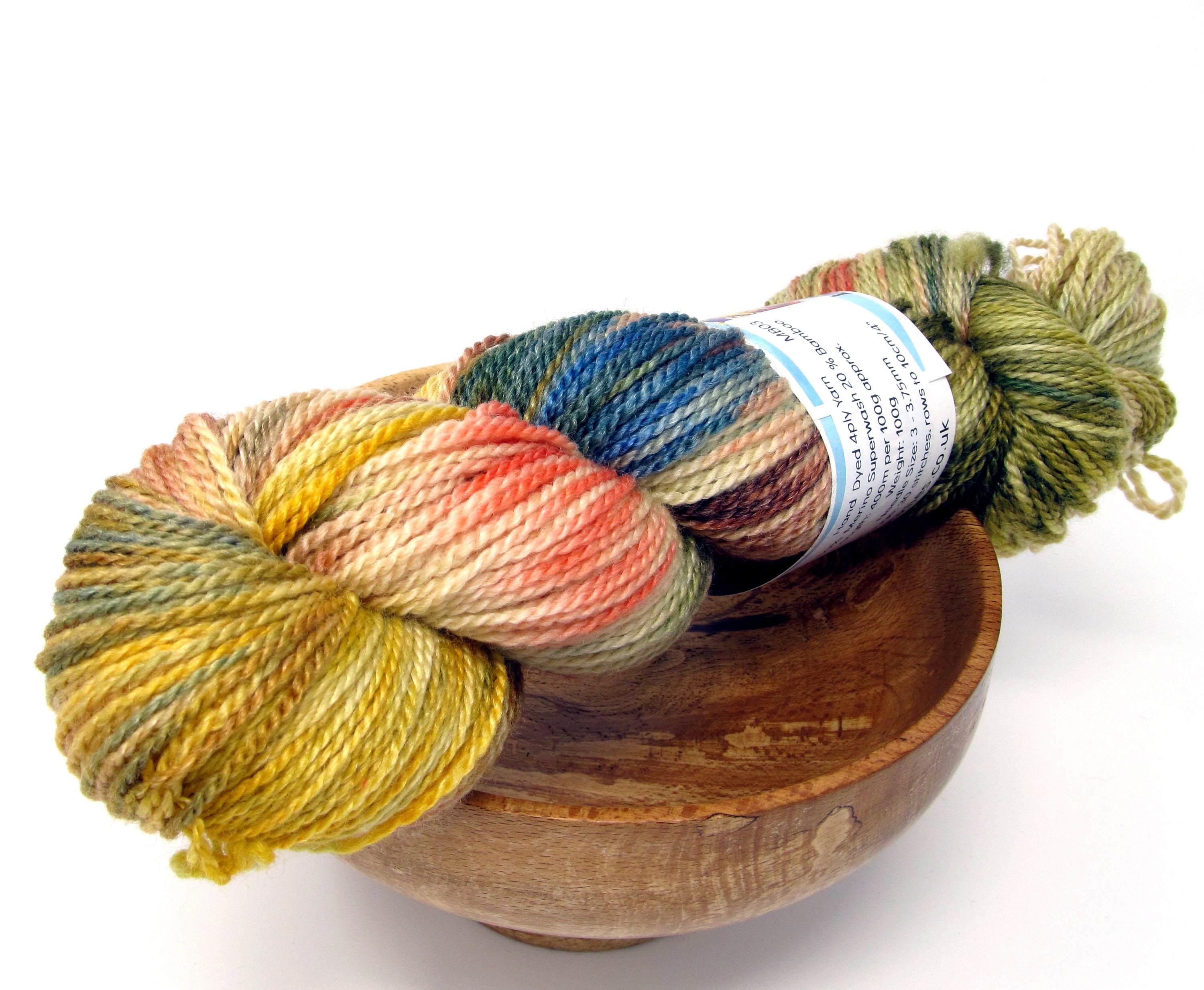 Hand Dyed Yarn Merino Wool Bamboo 4ply Sport Weight 100g 400m Etsy