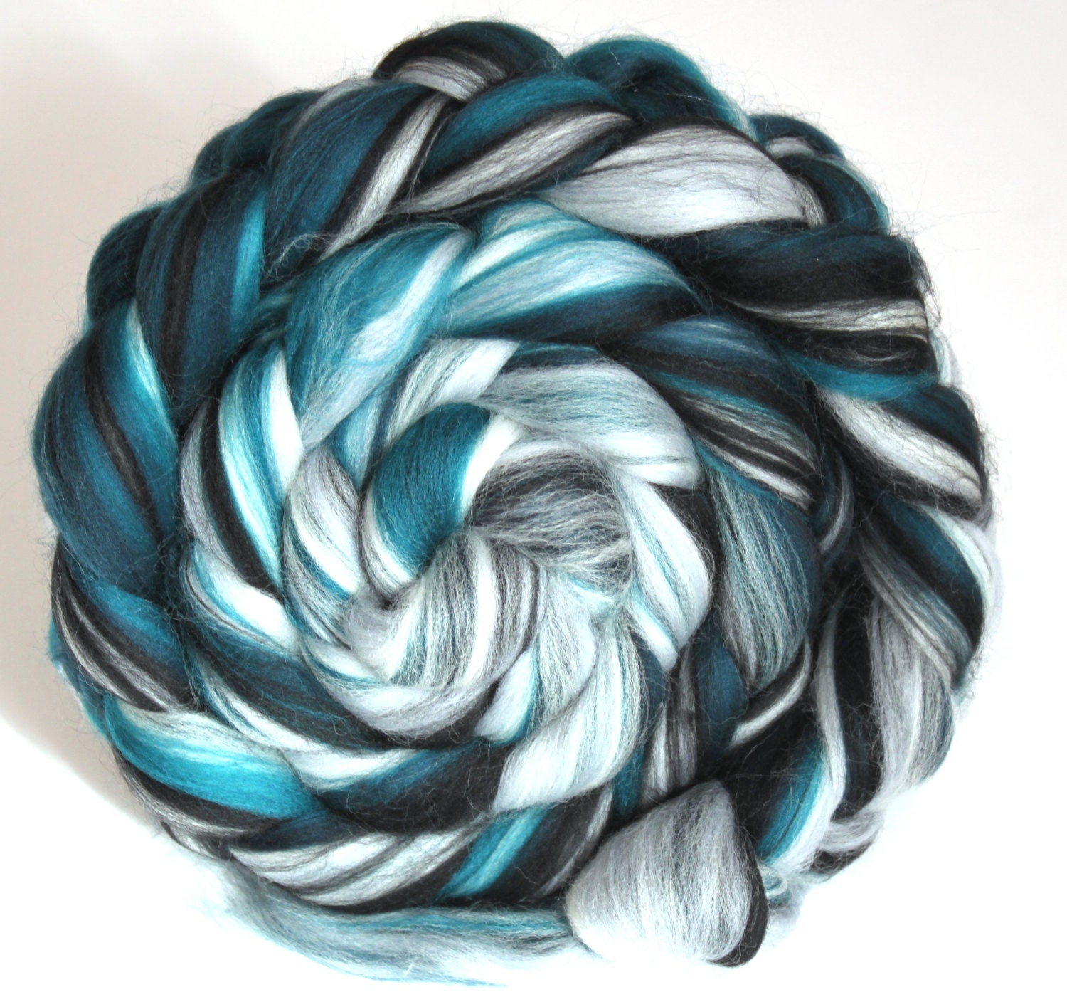 Merino Wool Silk Combed Top Roving Spearmint 100g Spinning Yarn Felti…