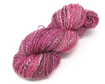 Handspun Yarn Cherry Cola Merino Wool & Bamboo 160g DK