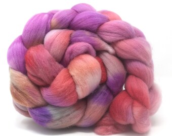 Merino Wool Combed Top Hand Dyed - 100gms 21m Spinning yarn felting fibre